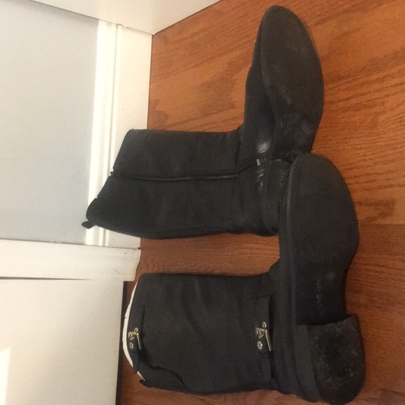 NINE WEST BLACK LEATHER KNEE HIGH BOOTS - Picture 8 of 8